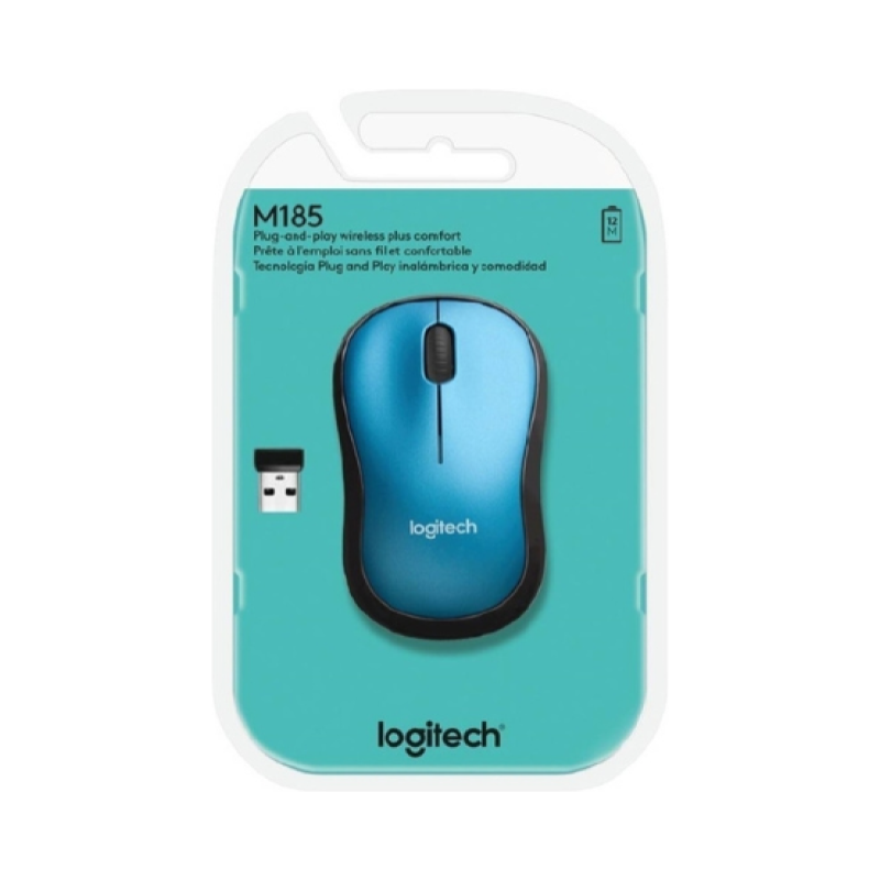 MOUSE LOGITECH M185 WIRELESS AZUL