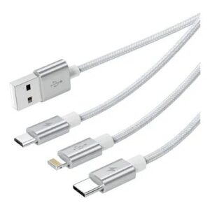 CABLE USB X3 MICRO USB/LIGHTNING/USB C
