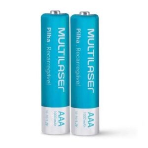 PILA RECARGABLE AAA MULTILASER 1000mAh X2 CB051