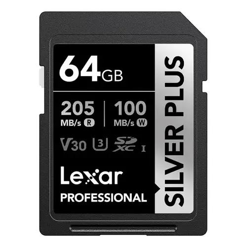 SECURE DIGITAL 64GB LEXAR SILVER PLUS SDXC