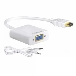 CONVERSOR HDMI M A VGA H +3,5MM AUD+POWER NETMAK