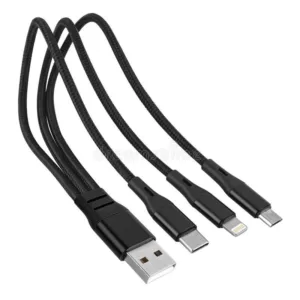 CABLE USB X3 MICRO USB/LIGHTNING/USB C